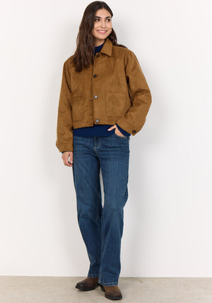 Soyaconcept Vensa Faux Suede Jacket, Tan