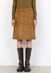 Soyaconcept Vesna Faux Suede Aline Skirt, Tan