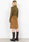 Soyaconcept Vesna Faux Suede Aline Skirt, Tan