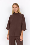 Soya Concept Banu Flare Sleeve Jumper, Brown