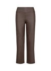 Soya Concept Pam Leather Trousers, Brown