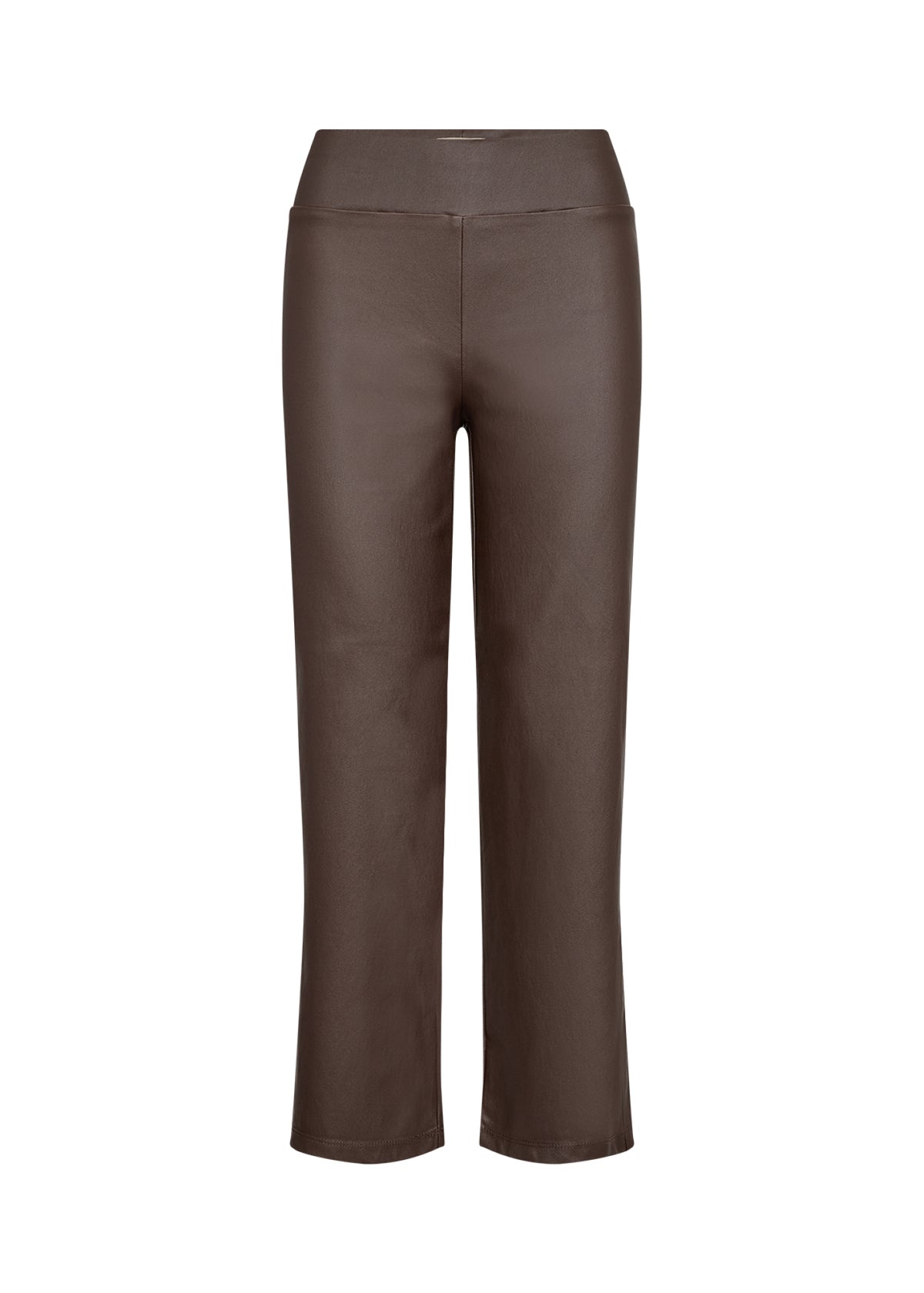 Soya Concept Pam Leather Trousers, Brown