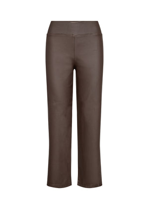 Soya Concept Pam Leather Trousers, Brown