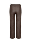 Soya Concept Pam Leather Trousers, Brown