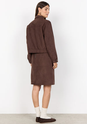 Soyaconcept Vensa Faux Suede Jacket, Brown