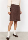 Soyaconcept Vesna Faux Suede Aline Skirt, Brown