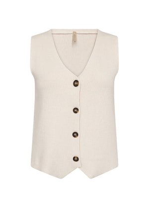 Soya Concept Kanita Sleeveless Waistcoat, Beige