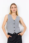 Soya Concept Kanita Sleeveless Waistcoat, Grey