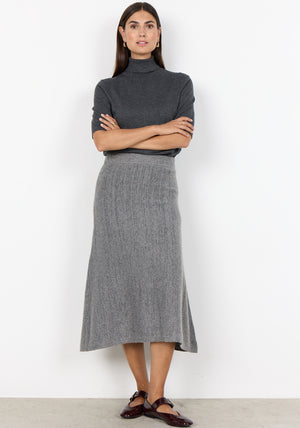 Soyaconcept Vida Knit Aline Mini Skirt, Grey