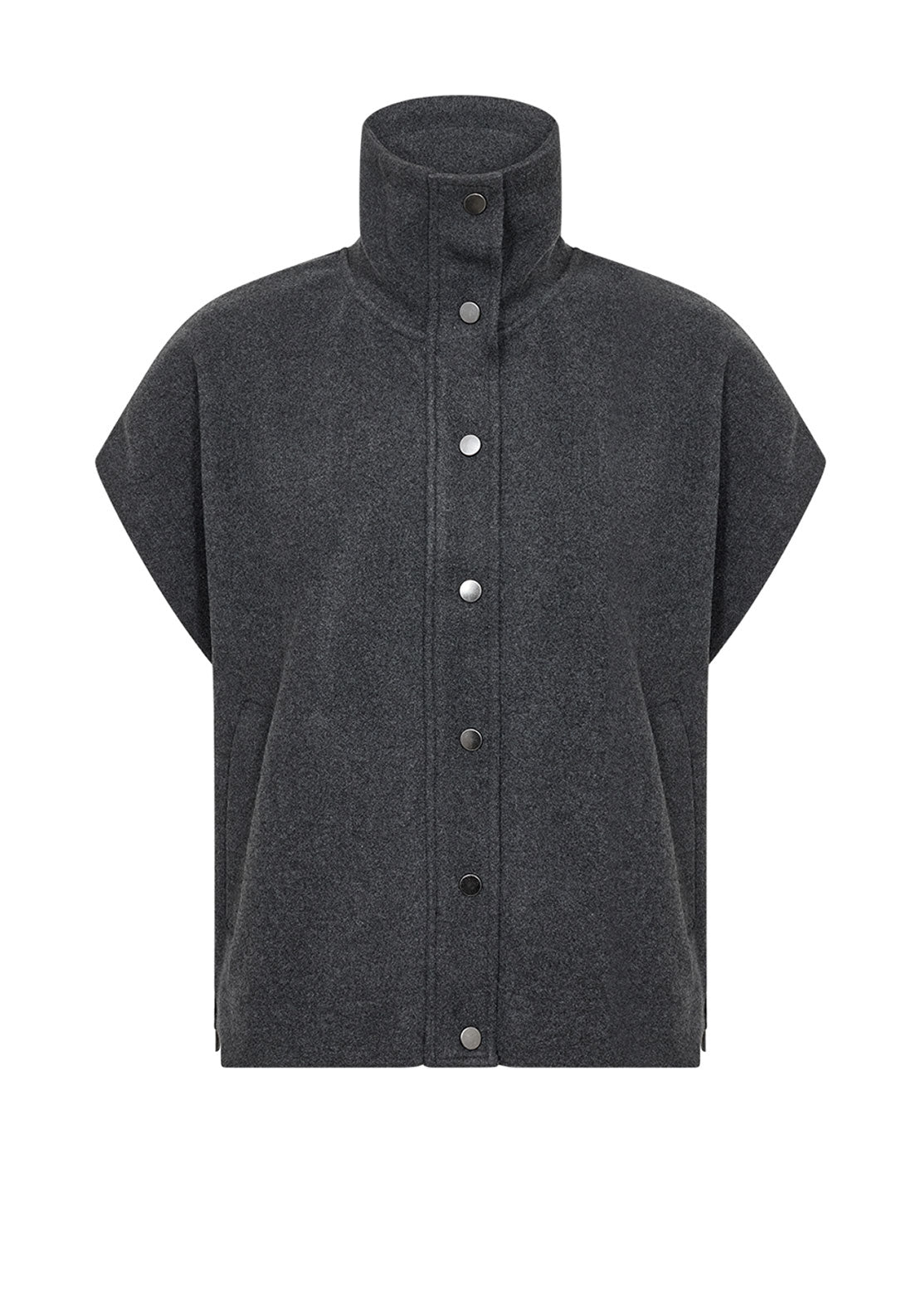 Soyaconcept Vagna Wool Blend Gilet, Grey
