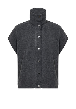 Soyaconcept Vagna Wool Blend Gilet, Grey