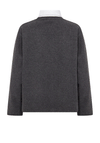 Soyaconcept Collar Detail Wool Blend Sweatshirt, Grey