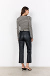 Soya Concept Pam Leather Trousers, Black