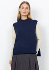 Soyaconcept Orlean Tie Side Knit Vest, Navy