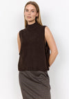 Soyaconcept Orlean Tie Side Knit Vest, Brown