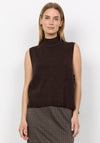 Soyaconcept Orlean Tie Side Knit Vest, Brown
