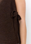 Soyaconcept Orlean Tie Side Knit Vest, Brown