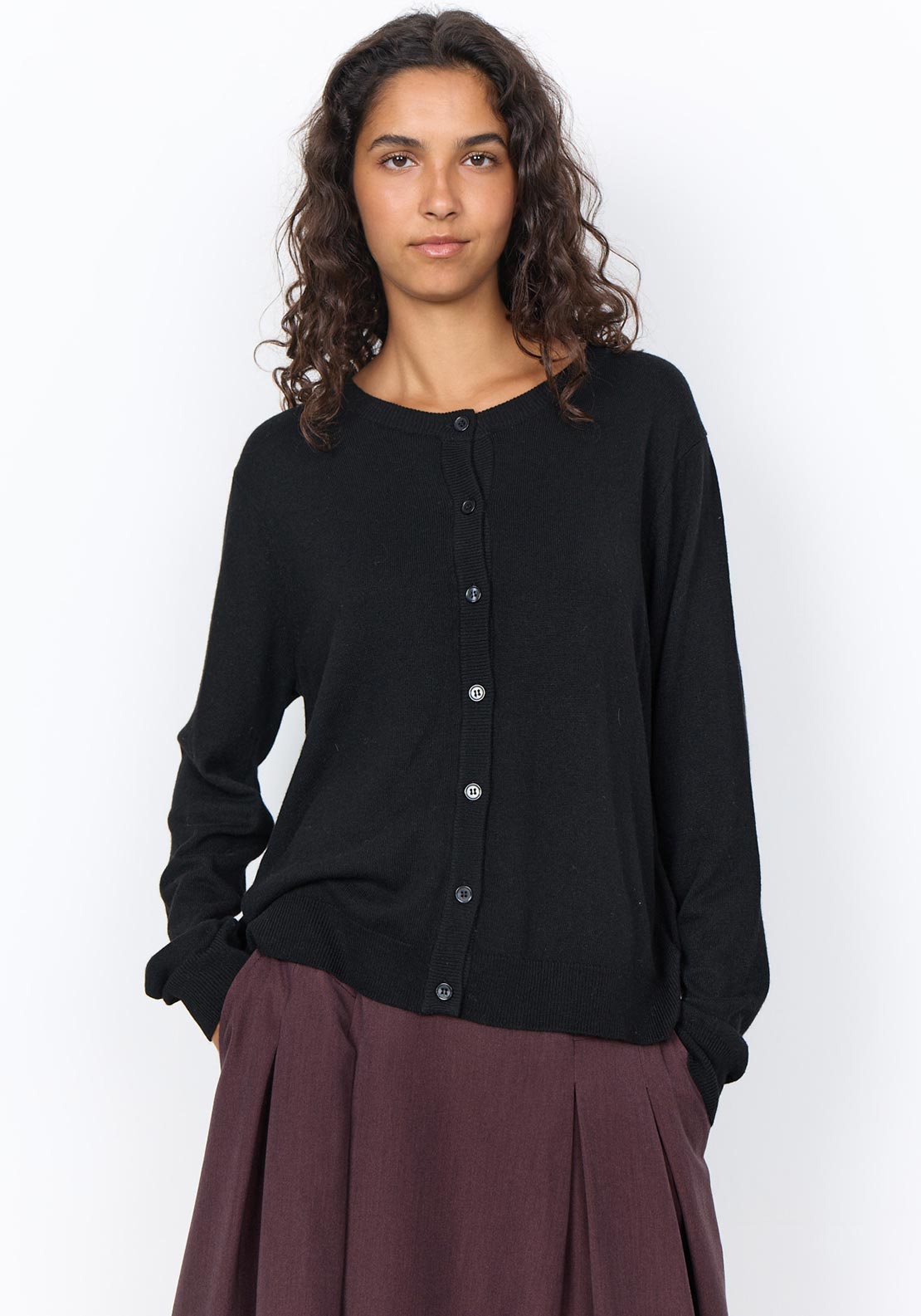 Soyaconcept Hannele Fine Knit Cardigan, Black