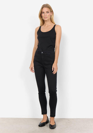 Soyaconcept Pylle Basic Scoop Neck Cami, Black
