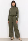 Soyaconcept Banu Straight Leg Jersey Trousers, Green