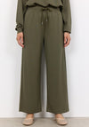 Soyaconcept Banu Straight Leg Jersey Trousers, Green