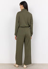 Soyaconcept Banu Straight Leg Jersey Trousers, Green