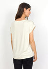 Soyaconcept Thilde Satin Cap Sleeve Top, Cream