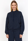 Soyaconcept Siri Pinstripe Full Zip Jacket, Navy