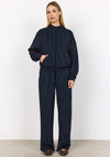 Soyaconcept Siri Pinstripe Full Zip Jacket, Navy