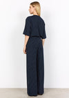 Soya Concept Striped Flared Trousers, Navy