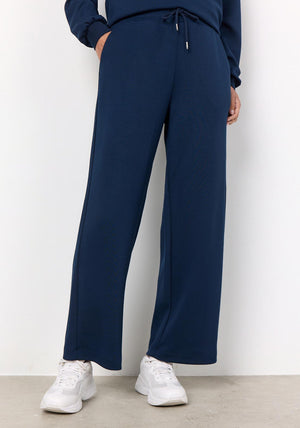 Soyaconcept Banu Straight Leg Jersey Trousers, Navy