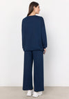 Soyaconcept Banu Straight Leg Jersey Trousers, Navy