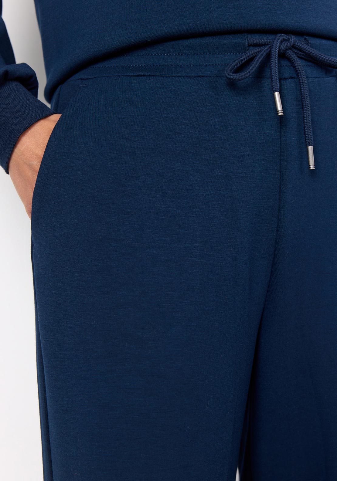 Soyaconcept Banu Straight Leg Jersey Trousers, Navy