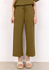 Soyaconcept Banu Straight Leg Jersey Trousers, Olive Green