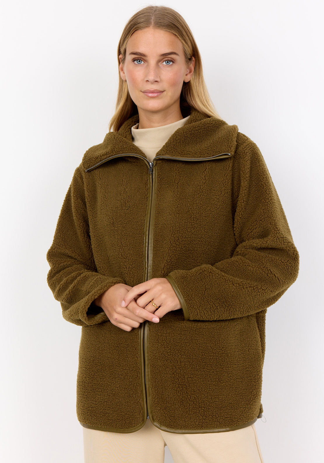 Soyaconcept Onyx Full Zip Fleece, Green
