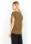 Soyaconcept Thilde Satin Cap Sleeve Top, Green