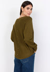 Soyaconcept Button Back Detail Knit Top, Green