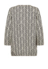 Soyaconcept Felicity Elastic Trim Top, Beige and Black