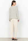 Soyaconcept Gerta Striped Cotton Top, Cream and Navy
