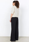 Soyaconcept Godiva Polka Dot Short Sleeve Sweatshirt, Cream