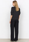 Soyaconcept Godiva Polka Dot Short Sleeve Sweatshirt, Black