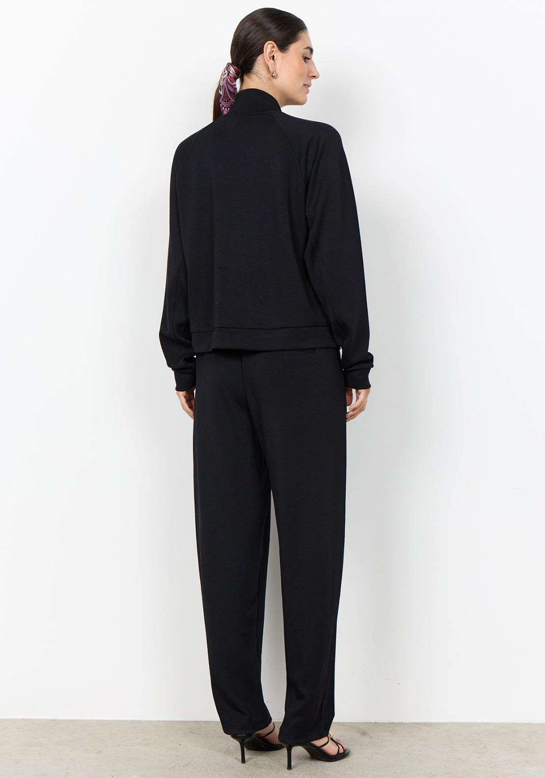 Soyaconcept Banu Jersey Funnel Neck Jacket, Black