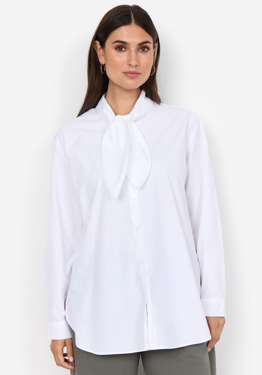 Soyaconcept Netti Tie Neck Shirt, White