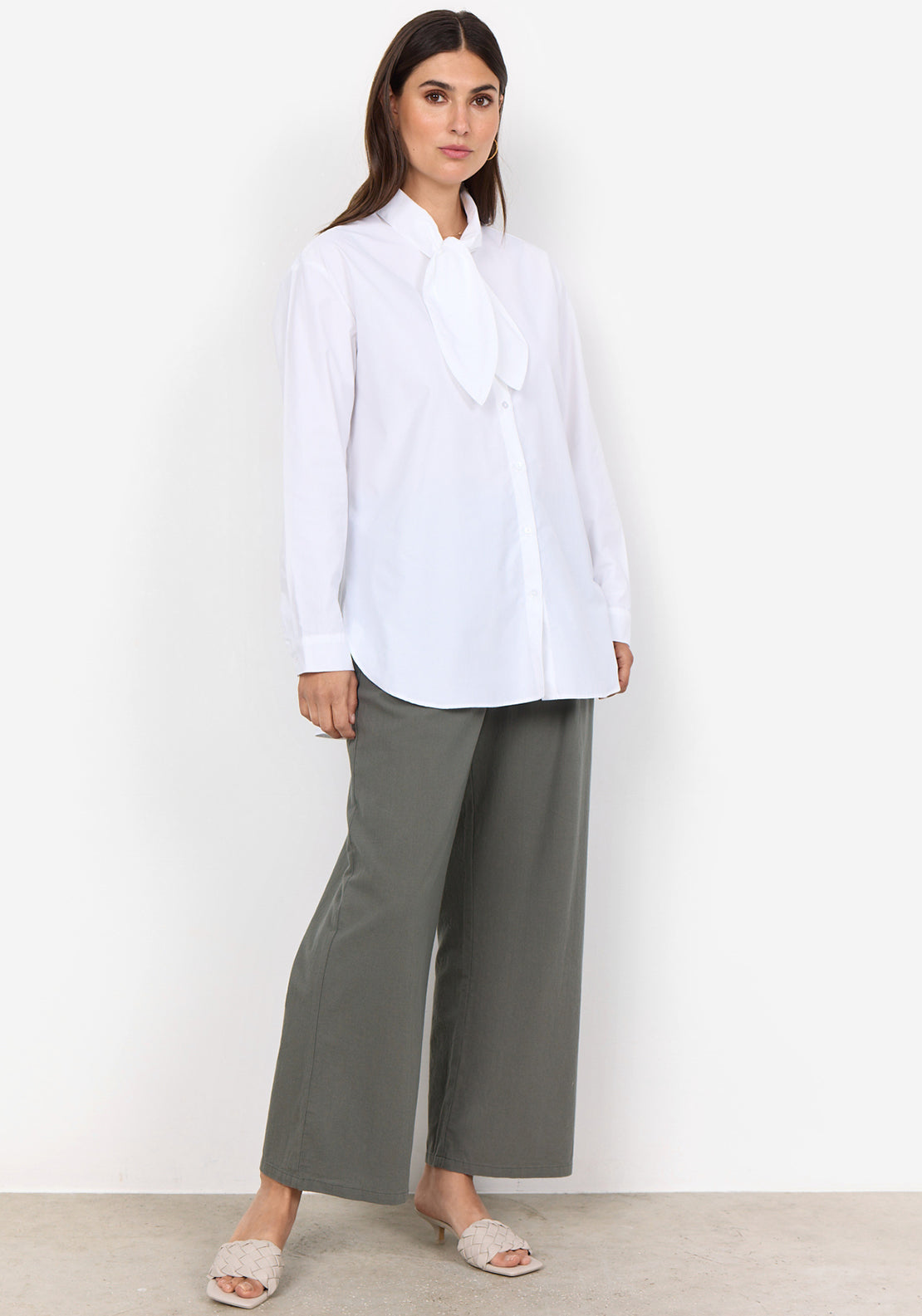 Soyaconcept Netti Tie Neck Shirt, White