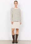 Soyaconcept Barni Button Detail Striped Top, Cream and Black