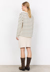 Soyaconcept Barni Button Detail Striped Top, Cream and Black