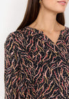 Soyaconcept Felicity Abstract Print Tunic Top, Black Multi