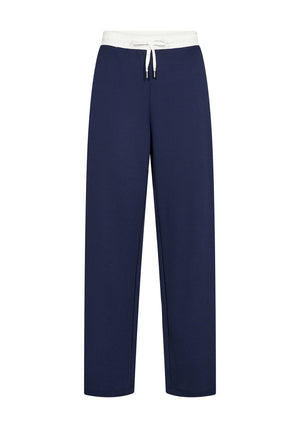 Soyaconcept Siham Loose Fit Trousers, Navy and White