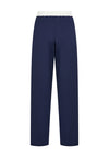 Soyaconcept Siham Loose Fit Trousers, Navy and White