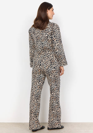 Soyaconcept Owena Leopard Print Jacket, Beige